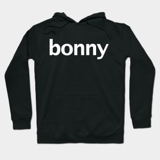 Bonny Minimal Typography White Text Hoodie